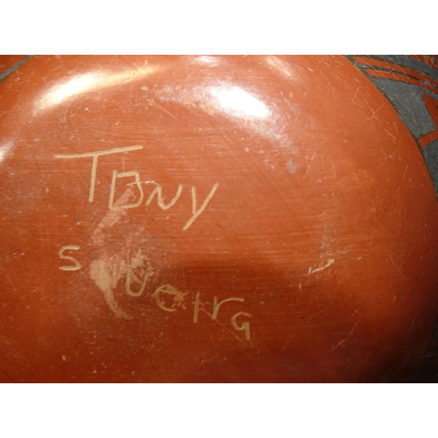 Vintage Southwestern Burnt Orange Pottery Vase Signed Tony Siqueira For Sale - Image 9 of 12