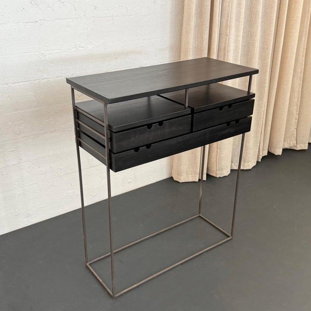 Wood cFsignature Custom Ebonized Maple Entryway Console Table For Sale - Image 7 of 8