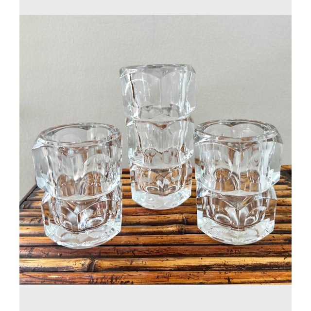 Mid-Century Modern MCM Space Age Lead Glass Vases by František Pečeny for Hermanova Hut - Set of 3 For Sale - Image 3 of 6