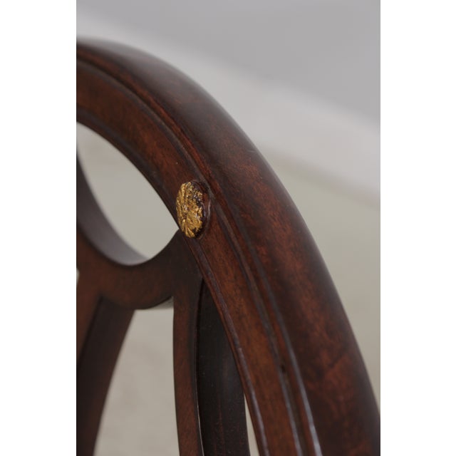 Set of 8 Spiral Back Adams Style Dining Room Chairs For Sale - Image 17 of 18