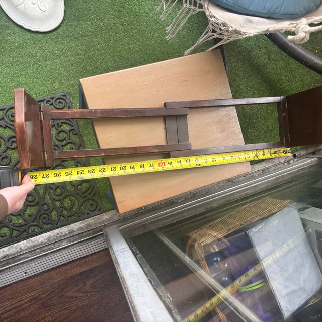 19th Century English Regency Mahogany Book Slide With Satinwood Inlay For Sale - Image 11 of 12