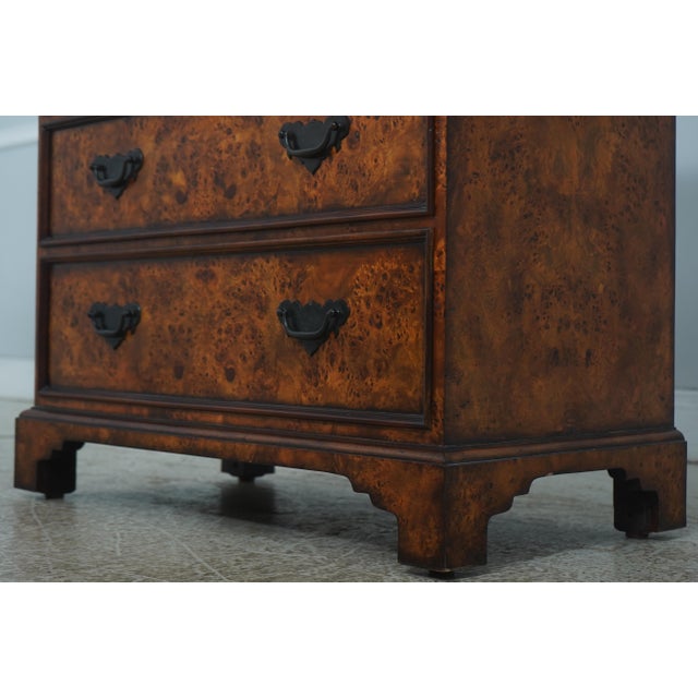 Brown Theodore Alexander George III Burl Wood Bachelors Chest For Sale - Image 8 of 18