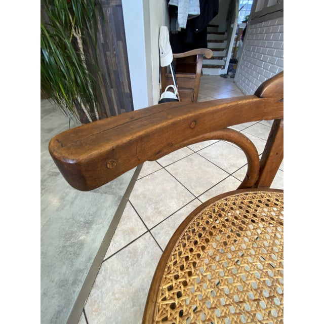 Bistro-Style Desk Chair in Bentwood with Cane Seat, 1930s For Sale - Image 13 of 18