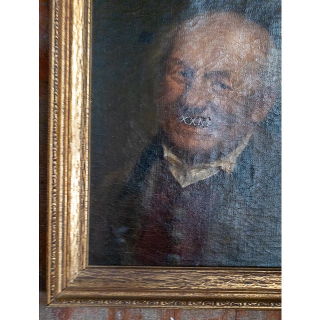 19th Century Pair of Portraits of Husband and Wife "Marital Bliss" For Sale - Image 14 of 18