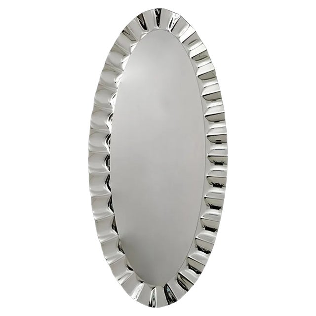 Large Wall Mirror in the style of Fontana Arte For Sale