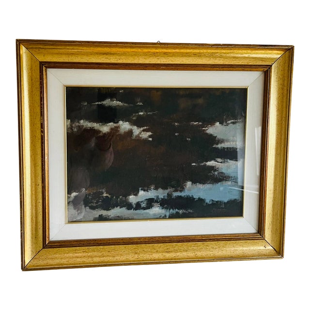 Dark Academia Original Mid 20 Th C Italian Abstract Painting For Sale