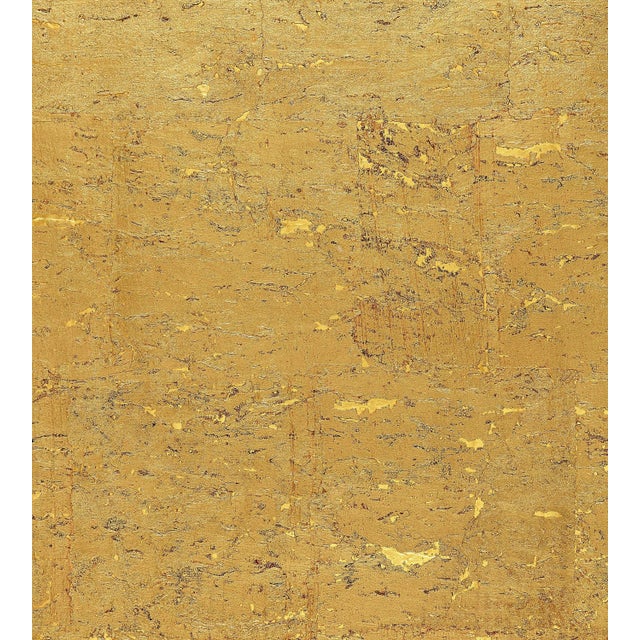 The House of Scalamandré Metal Cork Wallcovering, Gilt For Sale