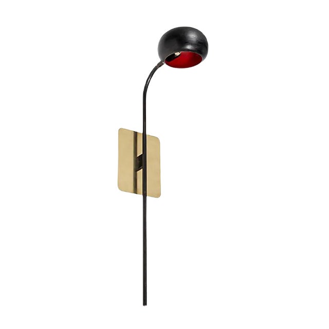 Blossom One Stalk Tulip Wall Light by Pierangelo Orecchioni for Brass Brothers For Sale