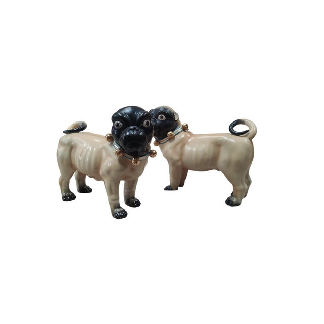 20th Century Painted Terracotta Pug Dogs, Italy, 1950s, Set of 2 For Sale - Image 18 of 18