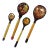Russian Hand Painted Wooden Spoons - Set of 4 For Sale