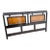 Vintage Chinoiserie Black and Burlwood King Size Headboard For Sale