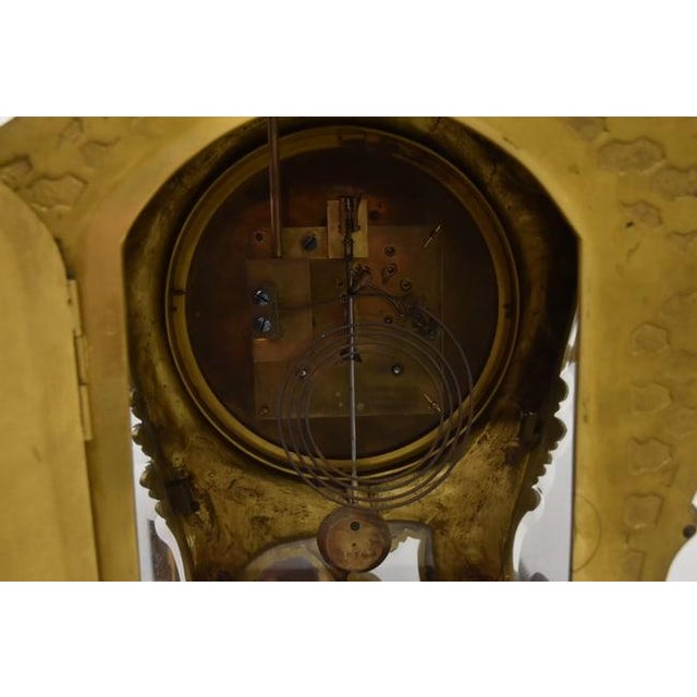 Very Large French Bronze Mantel Clock For Sale - Image 10 of 15