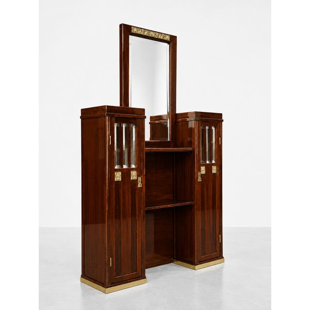 Metal Secessionist Mirror with Display Case Components from Wiener Werkstätte, 1901 For Sale - Image 7 of 7