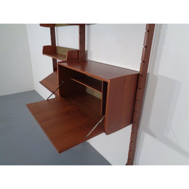 Ergo Teak Wall Shelving Unit by John Texmon Einar Blindheim for Blindheim, Norway, 1950s, Set of 9 For Sale - Image 11 of 18