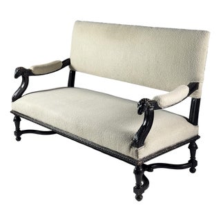 French Sofa with Ram Heads, 19th Century For Sale