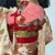 Mid 20th Century Traditional Japanese Ichimatsu Ningyo Doll Standing Ornate Floral Kimono 18.5”h For Sale - Image 9 of 12
