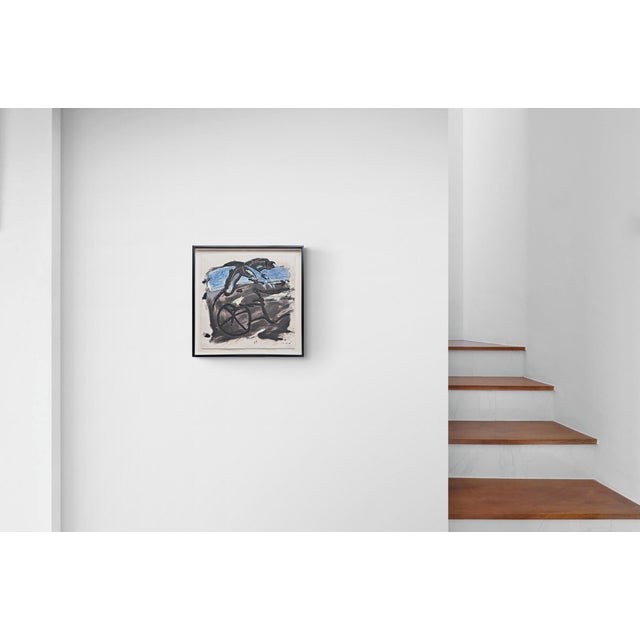 Emil schumacher hagen 1912 - 1999 san josé/ibiza genesis, sheet 2 terragraphy on heavy laid paper size: 40.5 x 40 cm...