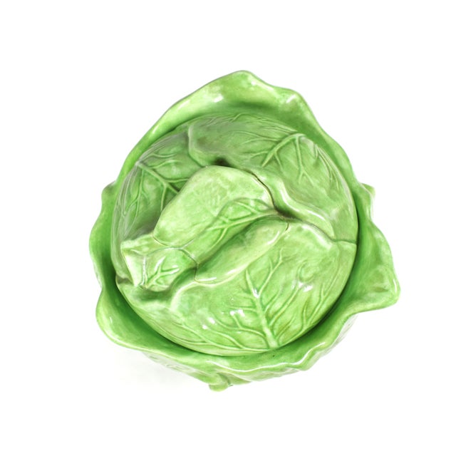 MidCentury Holland Mold Ceramic Lettuce or Cabbage Serving Bowl With