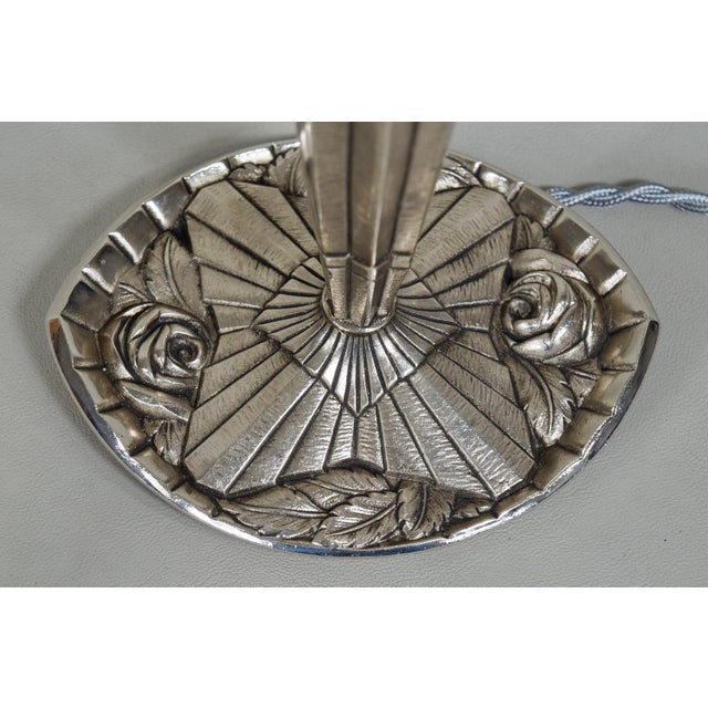 French Art Deco Table Lamp by P. Gilles & Degue 1925 France - A Pair For Sale - Image 9 of 10