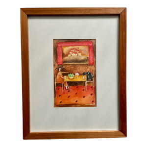 1980s Original Watercolor Painting by Famous Mexican Artist Juan Ezcurdia