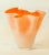 Mid-Century Modern Italian Murano Style Vase Orange Freeform Handkerchief 1970s For Sale - Image 3 of 12