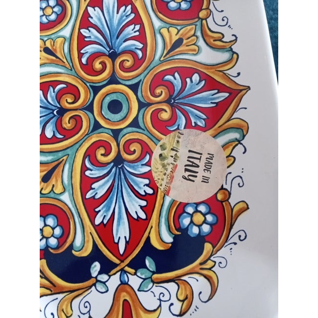 Italian 1990s Gorgeous New Nova Deruta Made in Italy Platter For Sale - Image 3 of 6
