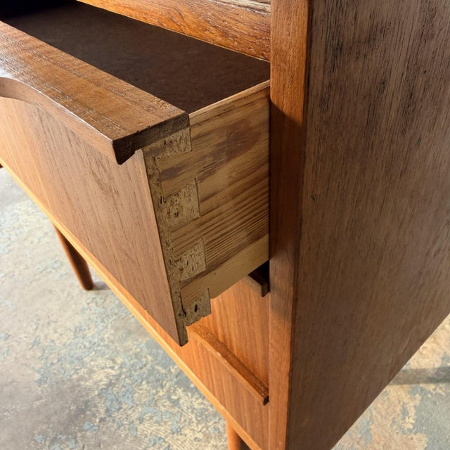 Wood Vintage Danish Modern Teak 3 Drawer Commode Ejsing Møbelfabrik, 1960's Mid Century For Sale - Image 7 of 8