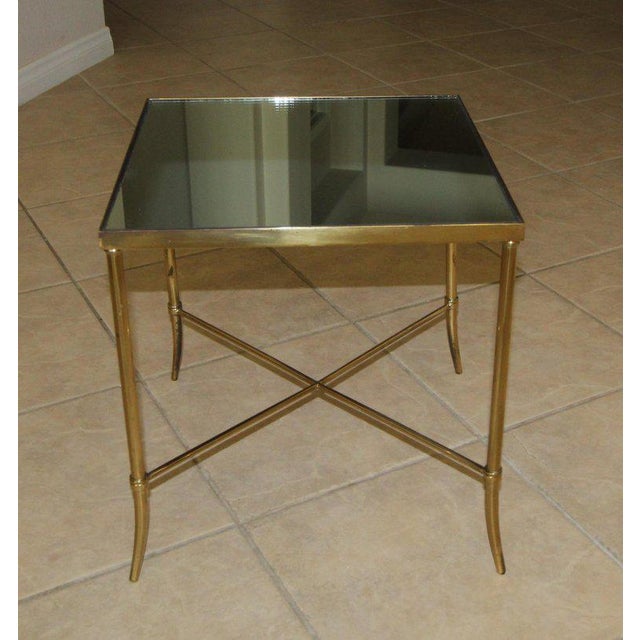 1960's Vintage Italian Brass X Base Side Table Chairish