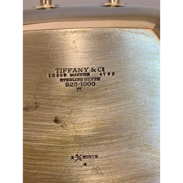 Mid 20th Century Six-Piece Tiffany & Co. Sterling Silver Kettle on Cradle W Serving Tray 7.3 Kg For Sale - Image 11 of 17