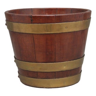 Antique Mahogany Brass Bound Bucket, 1830 For Sale