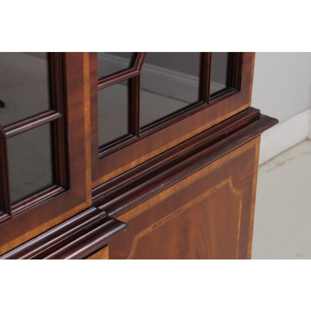 Councill Craftsmen Flame Mahogany 4 Door Breakfront Bookcase For Sale - Image 13 of 16