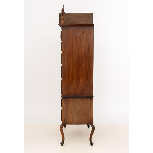 Queen Anne Style Mahogany Highboy For Sale - Image 9 of 11