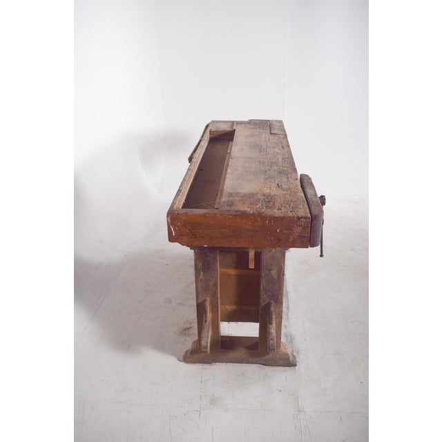 Mid-Century Modern Portuguese Woodworkers Workbench, 1950s For Sale - Image 3 of 9