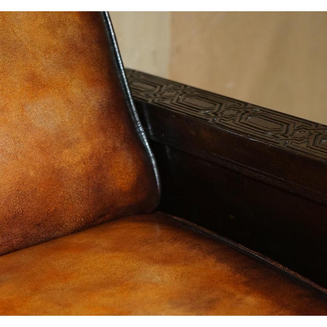 Set of Art Deco Hand Carved Armchairs, 1900s For Sale - Image 11 of 18