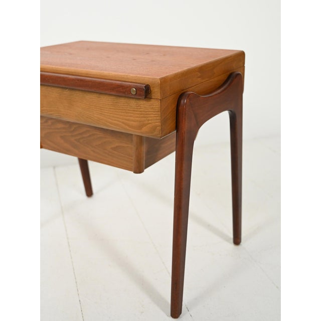 Scandinavian Teak and Oak Table, 1950s For Sale - Image 6 of 14