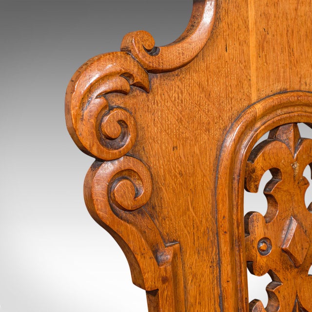 Pair of Antique Hall Chairs, Scottish, Oak, Reception Seats, Regency, Circa 1830 For Sale - Image 11 of 12