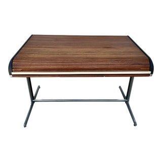 1960s George Nelson for Herman Miller Walnut Action Office Tambour Desk For Sale