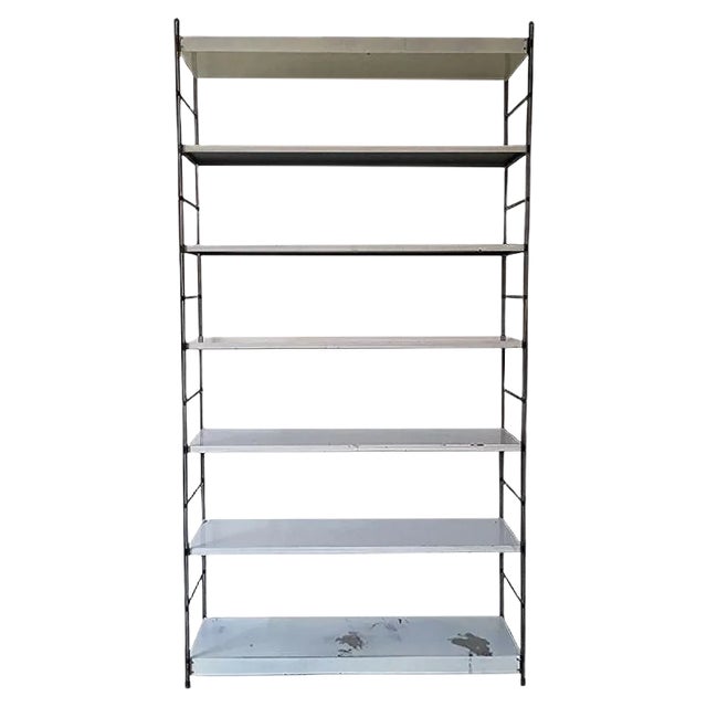 Mid-Century Metal Bookcase, 1960s For Sale