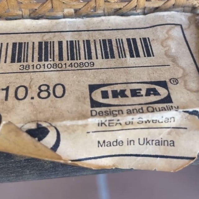 Scandinavian Black Wood and Rattan Folding Chair from Ikea / Eno, Ukraine, 1993 For Sale - Image 17 of 18