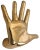 Mid-Century Modern NOIR Hand on the Wall Object, Brass For Sale - Image 3 of 3