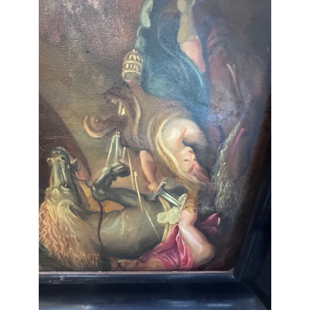 Wood 19th Century Oil on Canvas After Peter Paul Rubens, “The Battle of the Amazons” For Sale - Image 7 of 10
