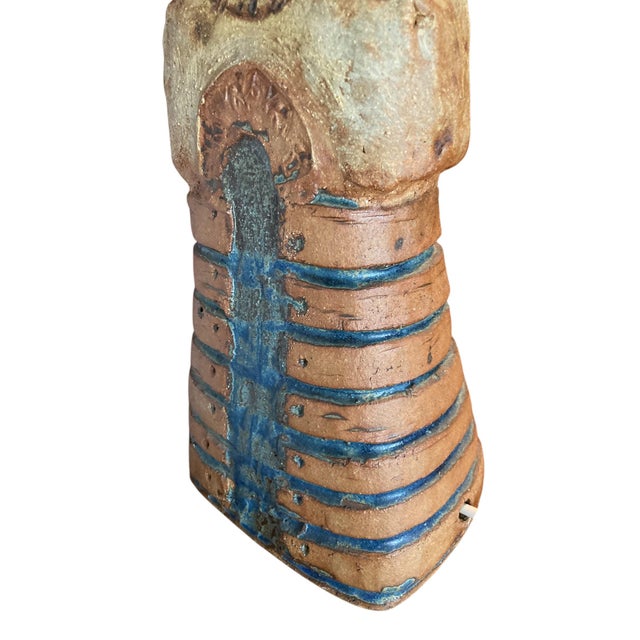 Stone Brutalist Stoneware Table Lamp by Bernard Rooke, 2000 For Sale - Image 7 of 12