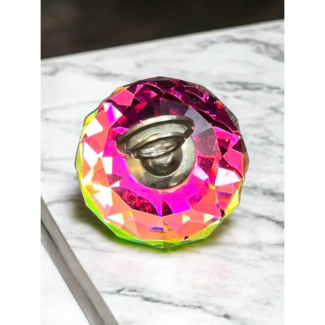 Set of 6 Vintage Austrian Swarovski Cut Crystal Place Card Holders With Original Storage Case For Sale - Image 11 of 12