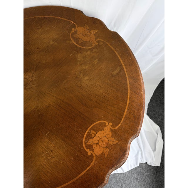 Distressed Louis XV Revival Hand-Carved Parlor Table by Jb Van Sciver Co. - C. 1900 For Sale In Greensboro - Image 6 of 11