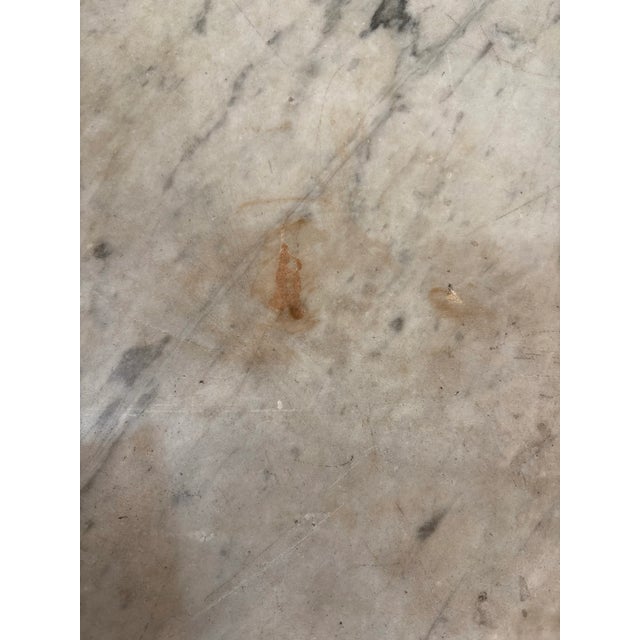 French Louis XVI Style Marble-Top Parcel-Ebonized Commode For Sale - Image 10 of 12