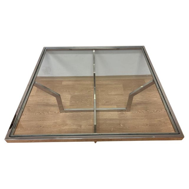 - 1970s - France - original condition with nice patina - very thick and heavy glass with small damage This piece is...