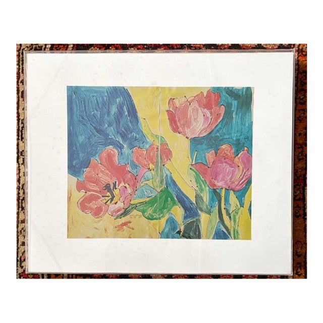 Mid-Century Modern Mid Century American Artist Sally Brody Framed Monotype Painting, Water-Based Inks on Paper, Framed, Signed For Sale - Image 3 of 10
