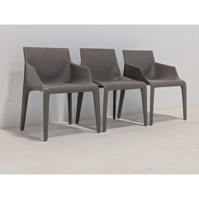 Gray Seattle Dining Chairs from Poliform, Set of 3 For Sale - Image 8 of 13