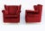 Particular pair of vintage armchairs with bordeaux velvet coating and brass feet Era: 1970 Dimensions: L82 x P70 x H90 x...