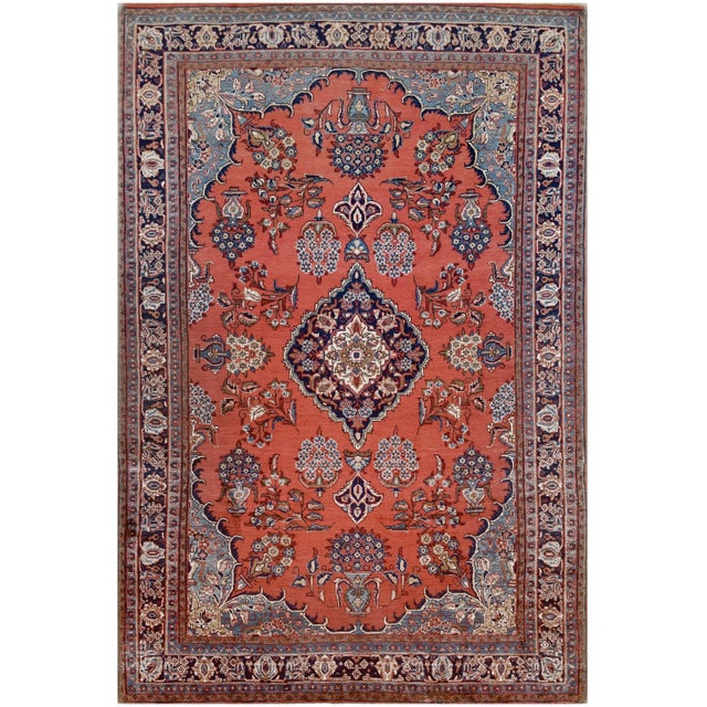 Genuine high quality Sarouk handwoven in Central Iran. It features the beautiful classical Persian design and rich colors....